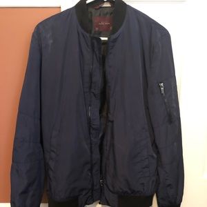 Blue Zara Bomber Jacket